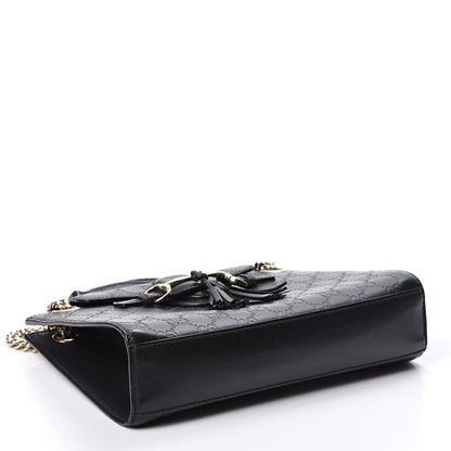 Gucci Guccissima Small Emily Shoulder Bag Black 3 of 9