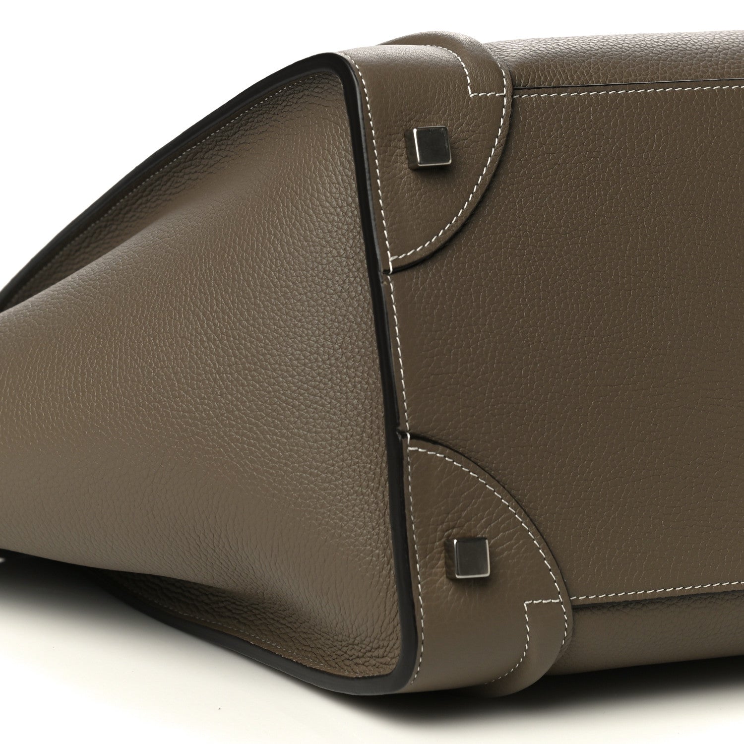 Celine Drummed Calfskin Mini Luggage Souris 9 of 11