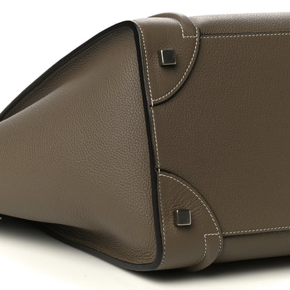 Celine Drummed Calfskin Mini Luggage Souris 9 of 11
