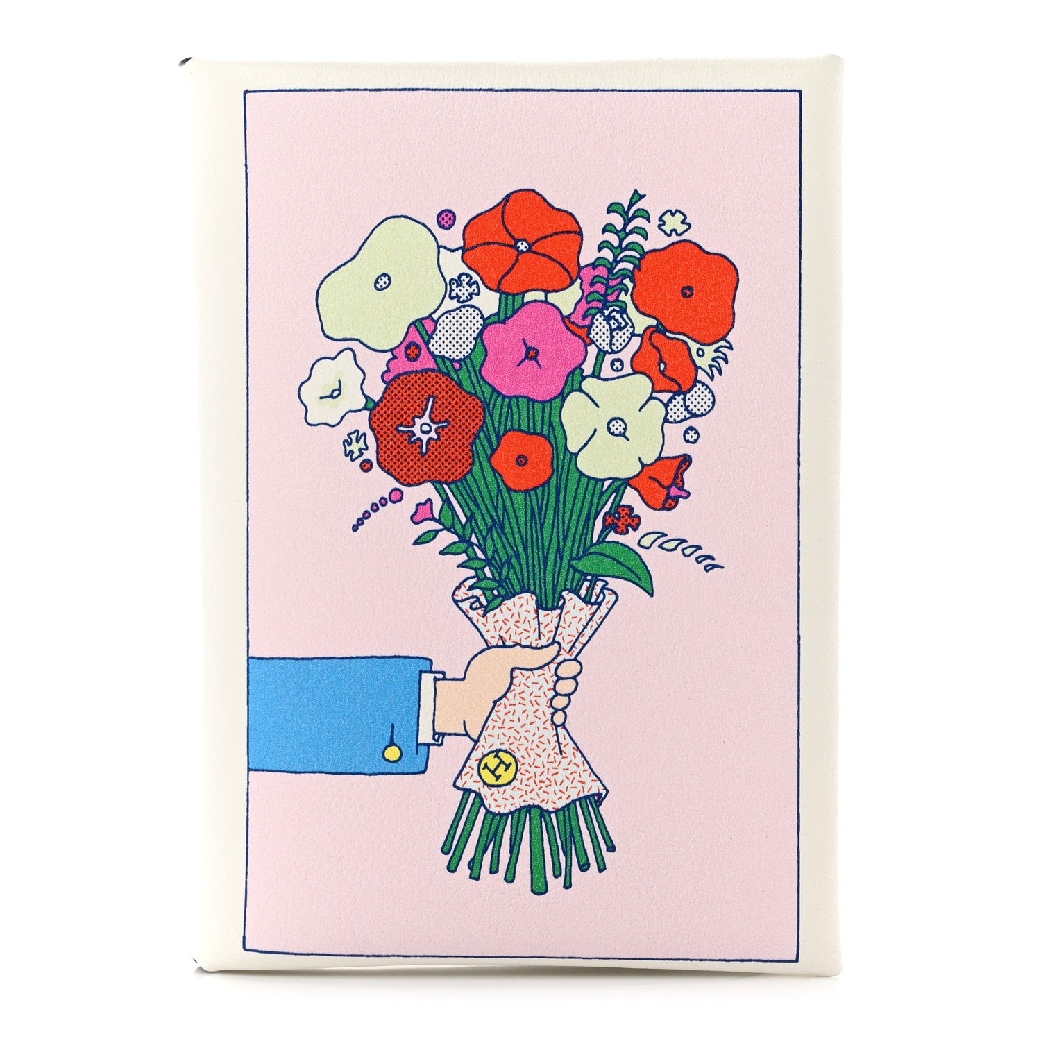 Hermes Swift Bouquet Calvi Duo Card Case White Multicolor 1 of 6