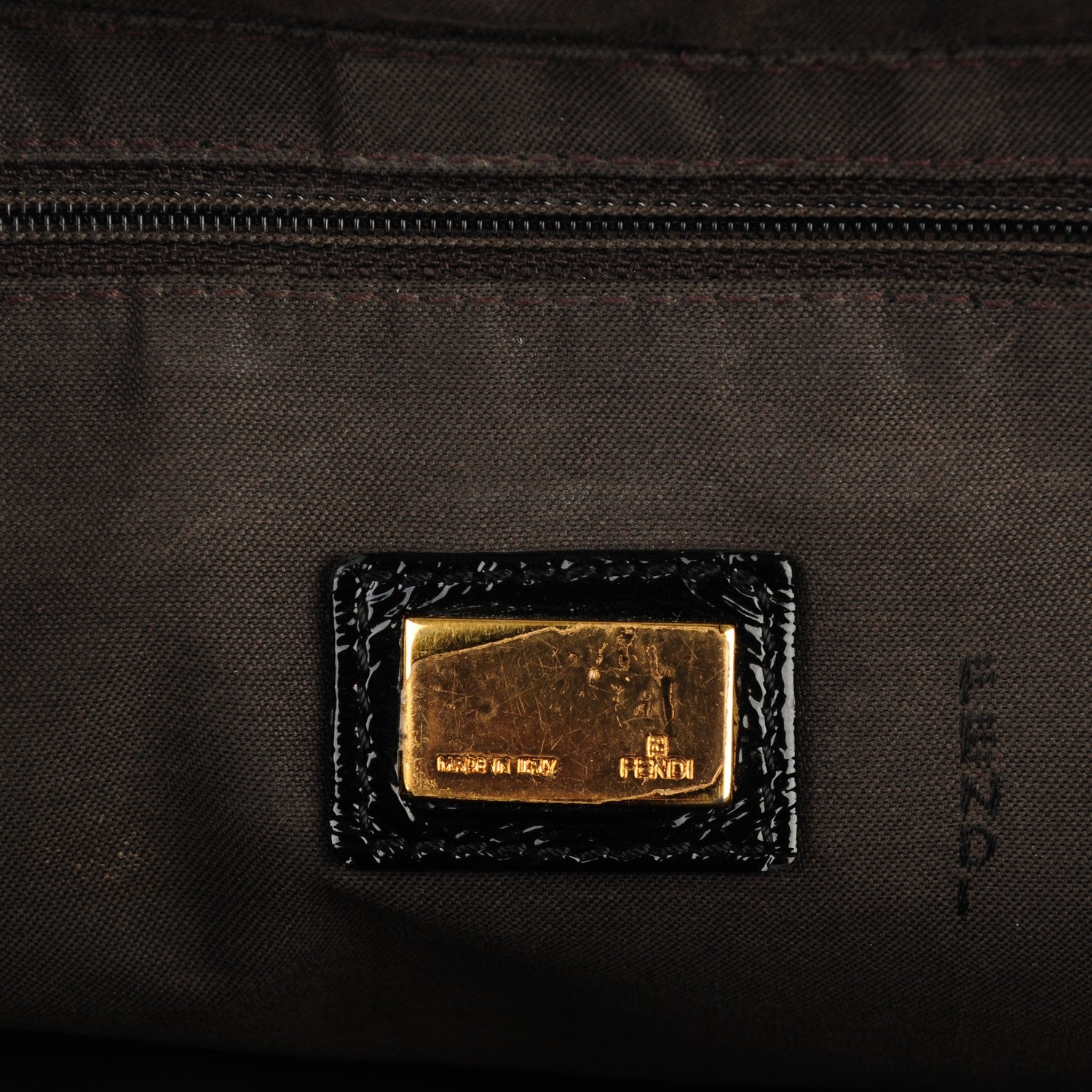Fendi Vitello Naplak Large Convertible Baguette Black 7 of 16