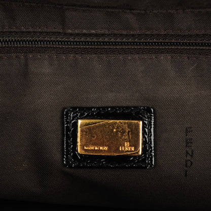 Fendi Vitello Naplak Large Convertible Baguette Black 7 of 16