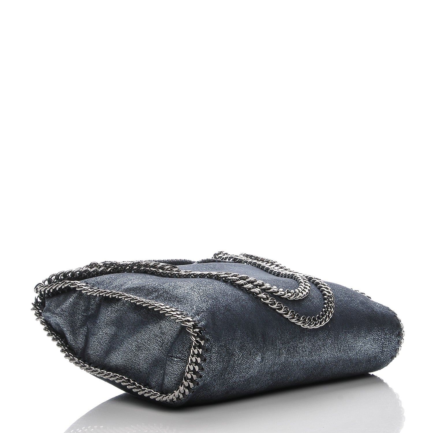 Stella McCartney Metallic Shaggy Deer Small Falabella Tote Navy 4 of 6