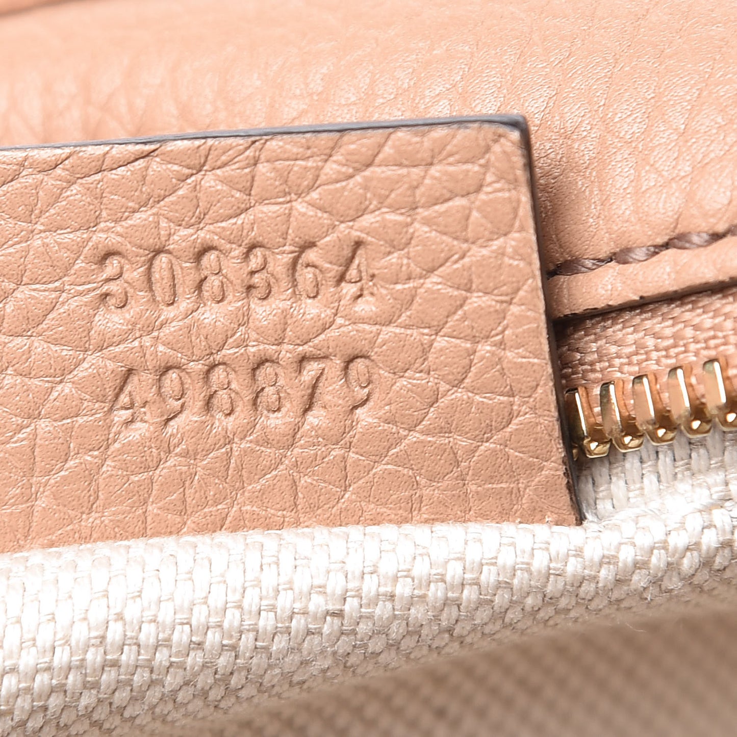 Pebbled Calfskin Small Soho Disco Bag Camelia