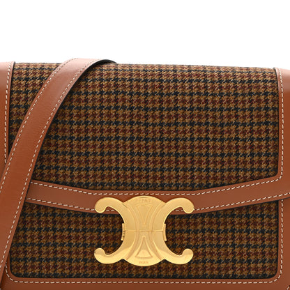 Celine Tweed Calfskin Triomphe Canvas Teen Triomphe Bag  Multicolor 8 of 10