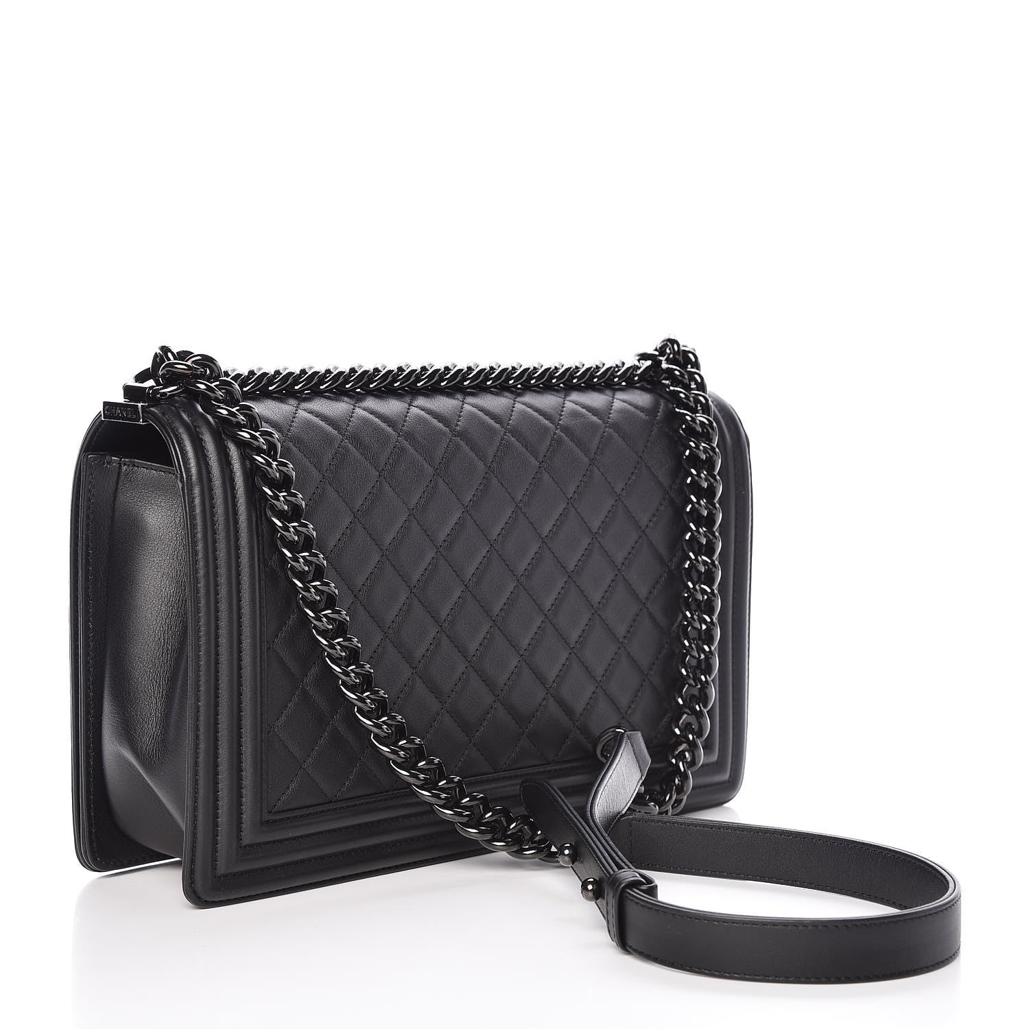 Chanel Calfskin Quilted New Medium Boy Flap So Black 3 of 13