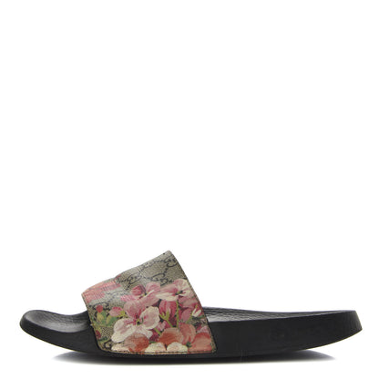 Gucci GG Supreme Monogram Blooms Slide Sandals 39 Beige Multicolor 1 of 9