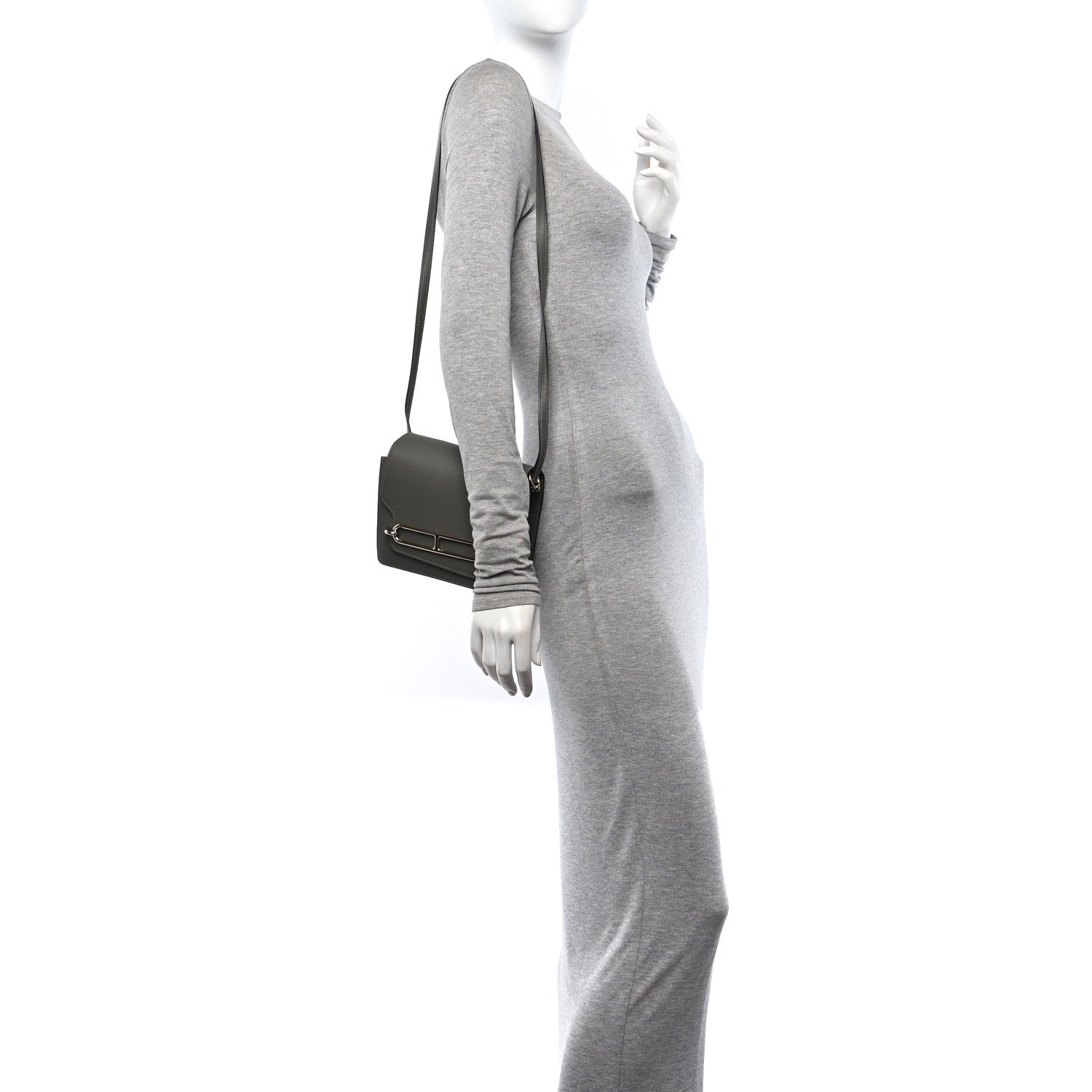 Hermes Evercolor Mini Sac Roulis Gris Meyer 2 of 11