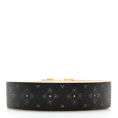 Louis Vuitton Taurillon Calfskin 35mm LV Initiales Belt 90 36 Black Creme 2 of 6