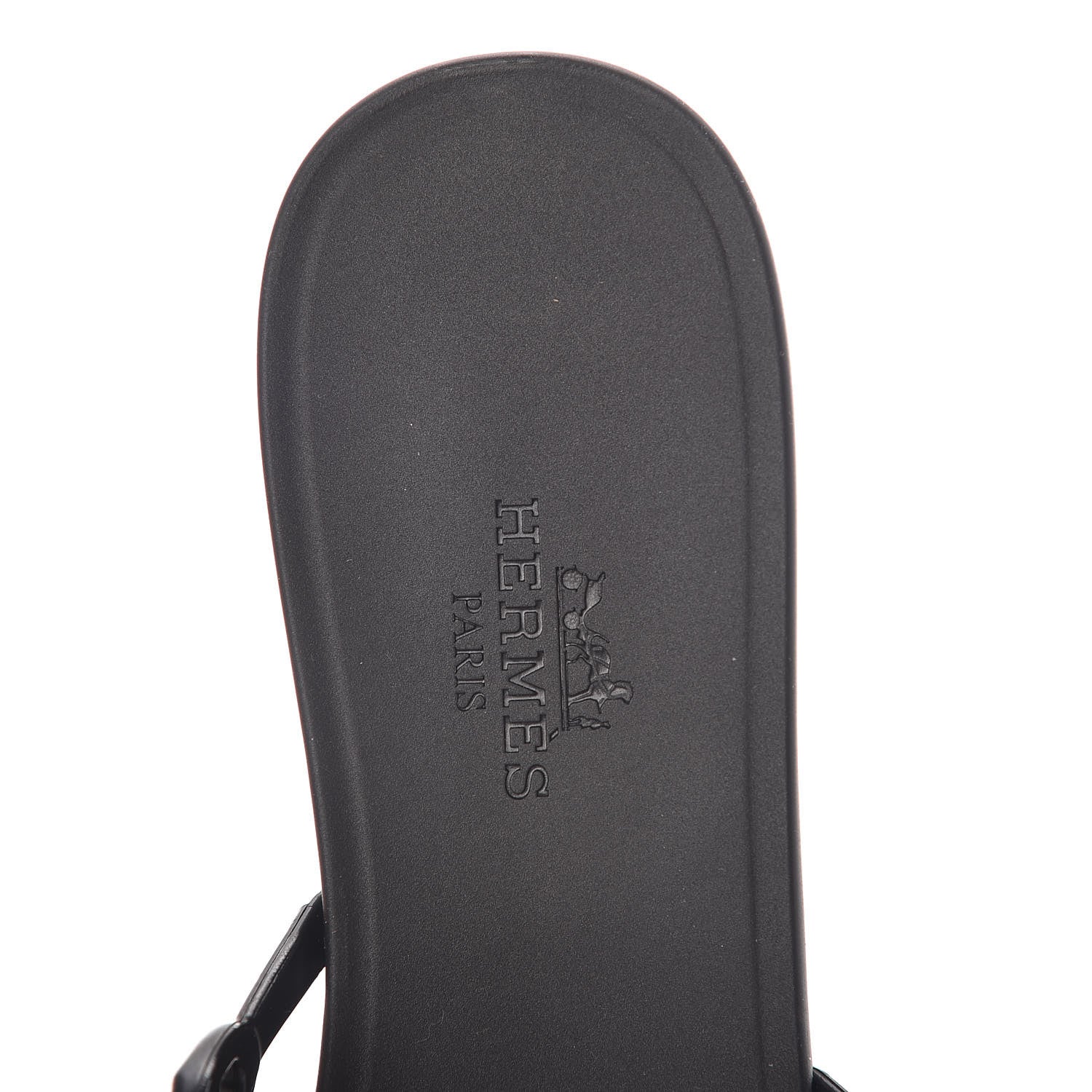 Hermes Rubber Chaine d'Ancre Rivage Sandals 35 Black 5 of 8