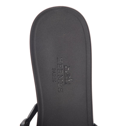 Hermes Rubber Chaine d'Ancre Rivage Sandals 35 Black 5 of 8