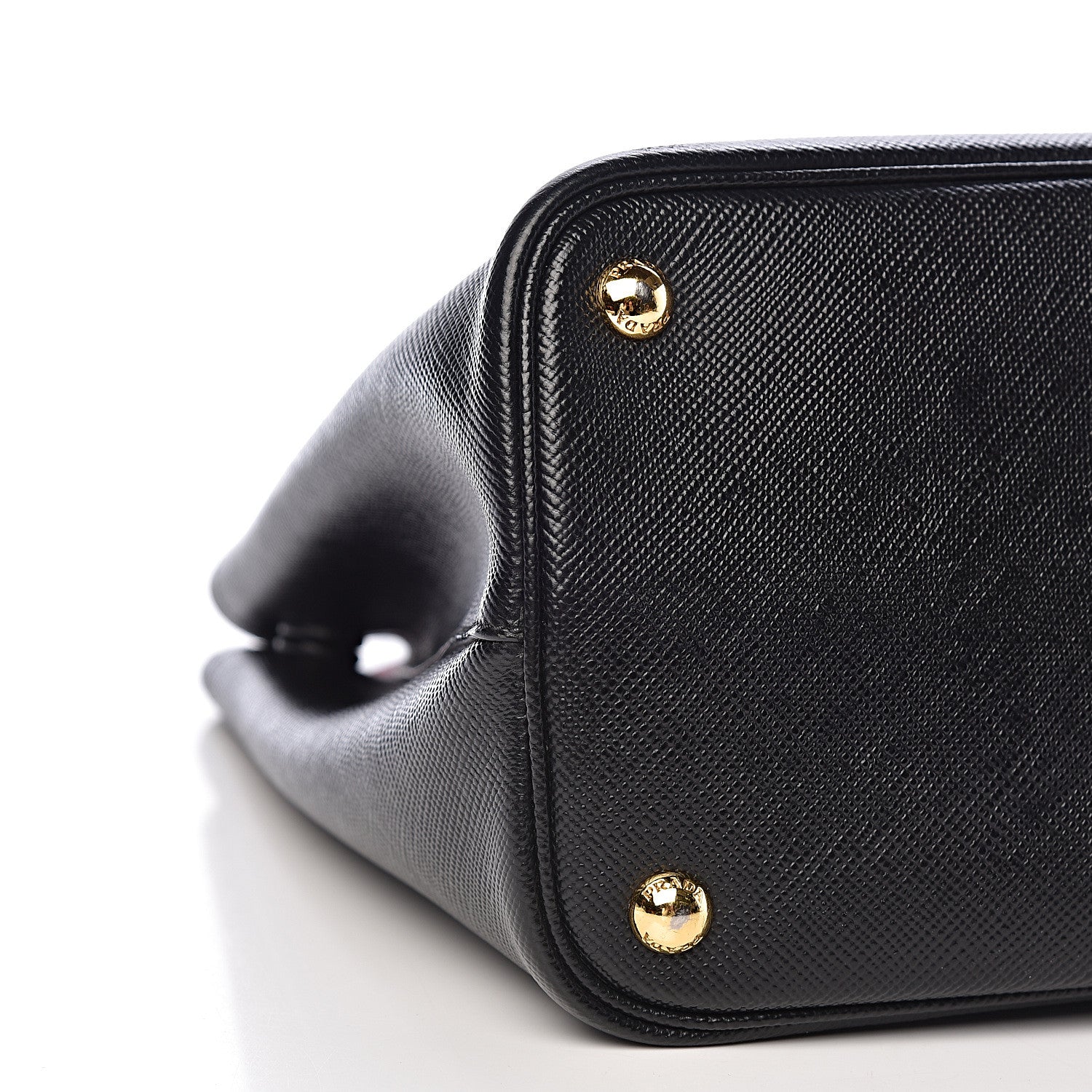 Prada Saffiano Cuir Medium Double Bag Black Fuoco 11 of 13