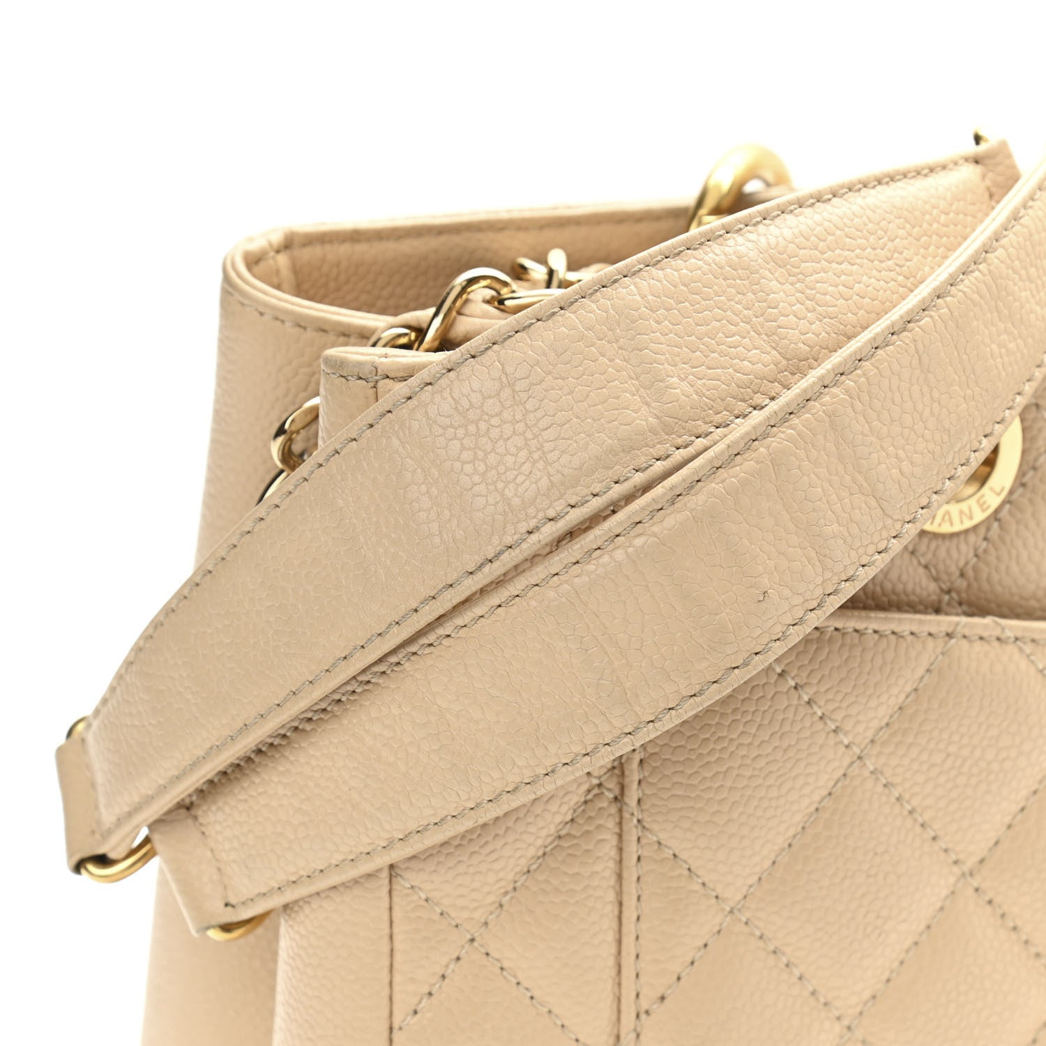 Chanel Caviar Quilted Grand Shopping Tote GST Beige Clair 15 of 15