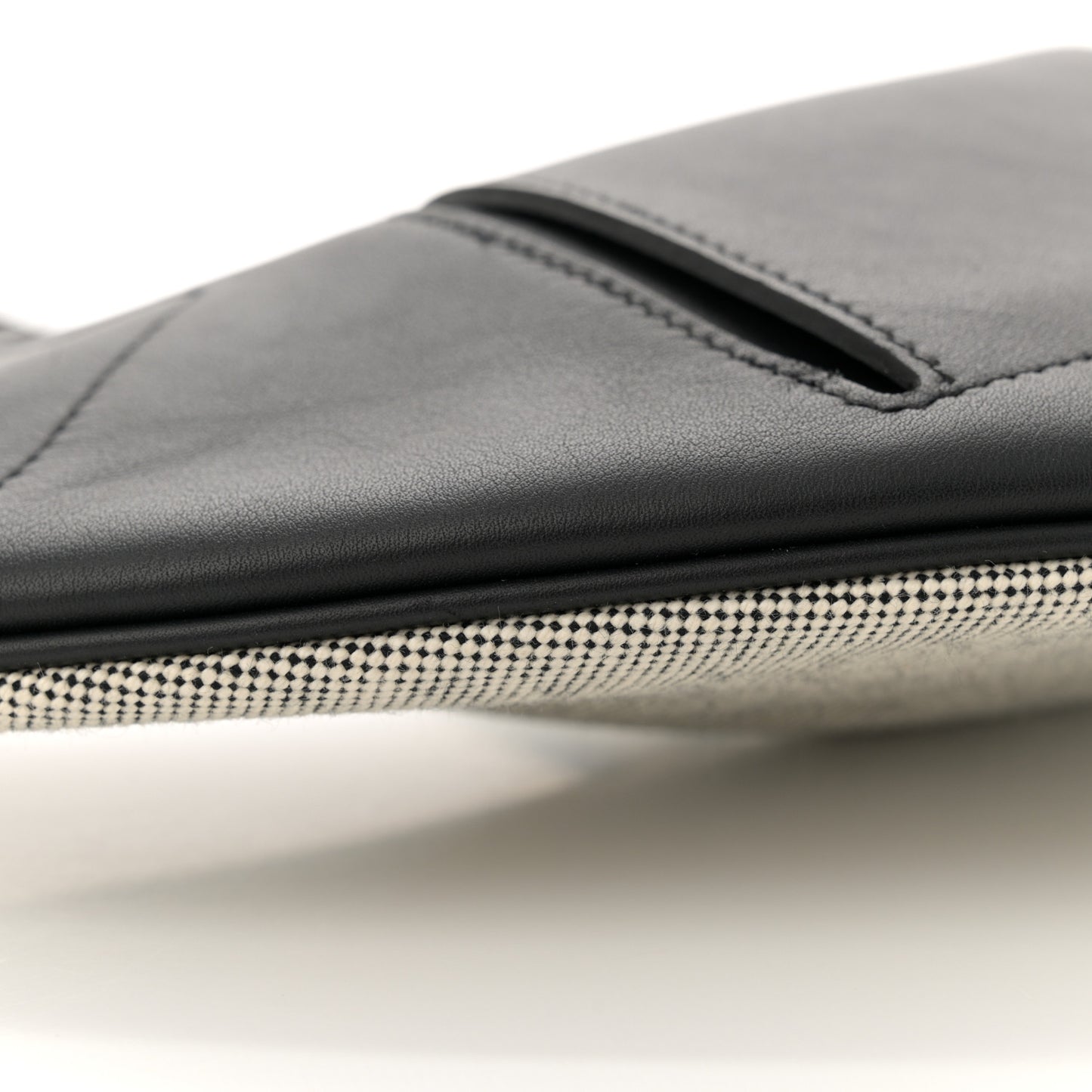 Swift H Plume Canvas Buddy Pocket Bag Black Ecru