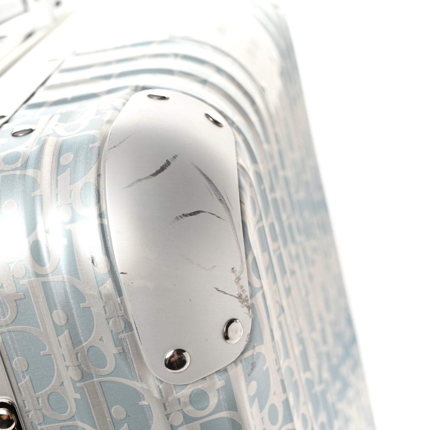 X RIMOWA Aluminum Gradient Cabin Luggage Blue Multi