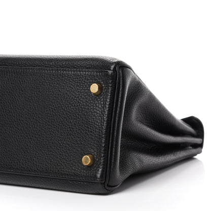 Hermes Togo Kelly Retourne 28 Black 7 of 14