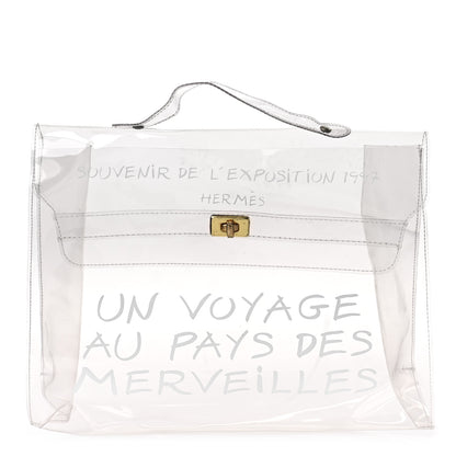 Hermes Vinyl Souvenir De L'Exposition Kelly Transparent 1 of 7