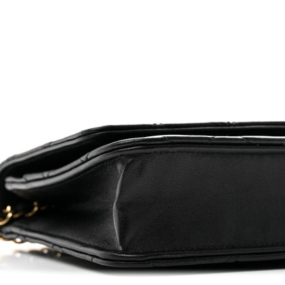 Chanel Lambskin Quilted Wallet On Chain WOC Black 9 of 10