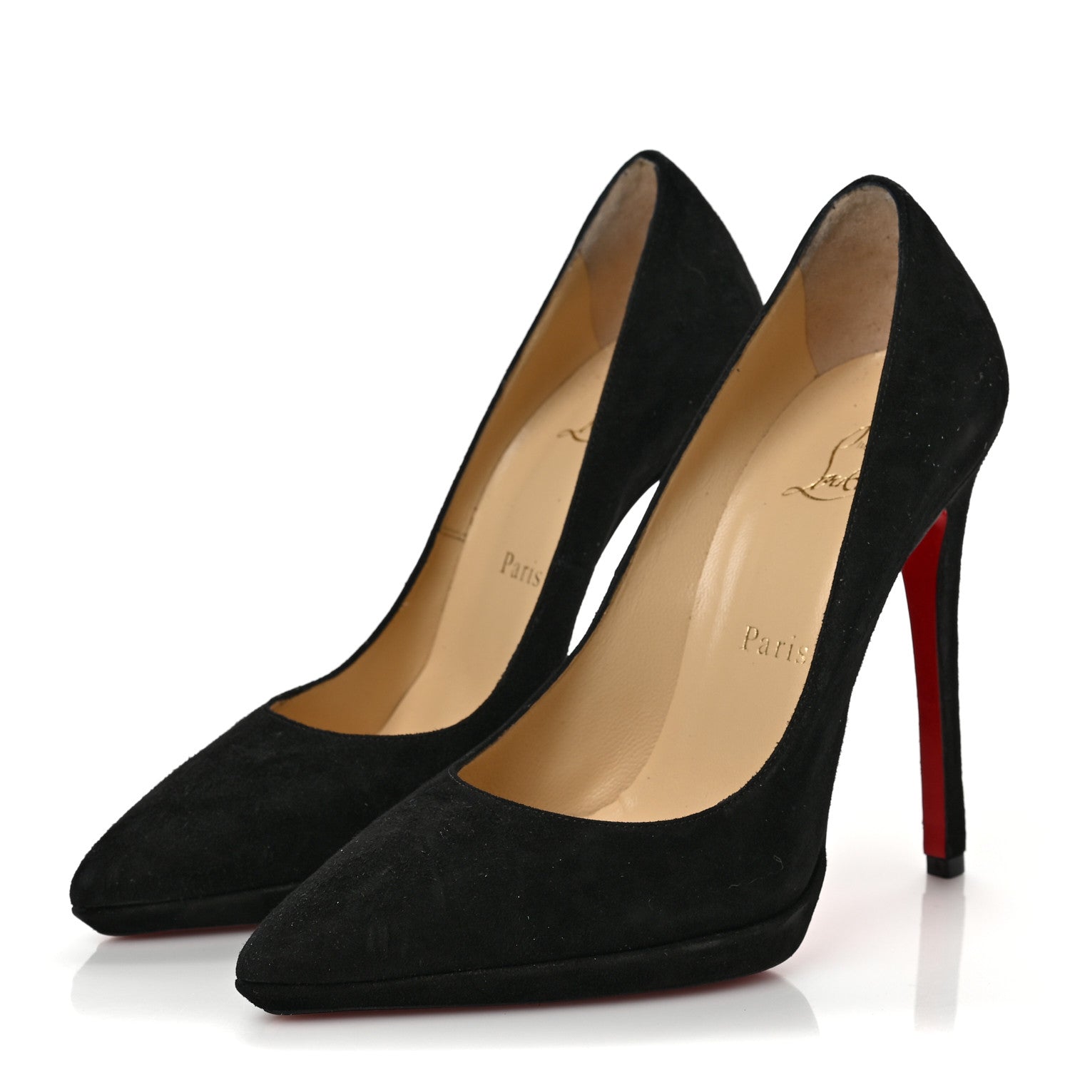 Christian Louboutin Suede Pigalle 100 Pumps 37 Black 3 of 8