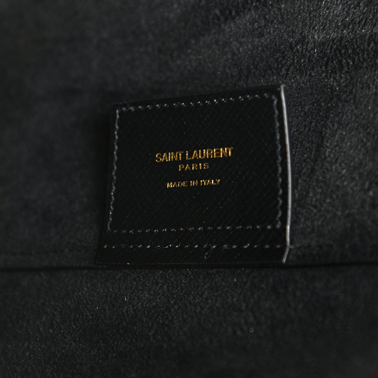 Saint Laurent Grained Calfskin Large Shopping Tote Navy 6 of 9