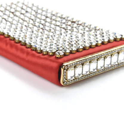 Valentino Garavani Crystal Embellished Clutch Bag Red 7 of 10