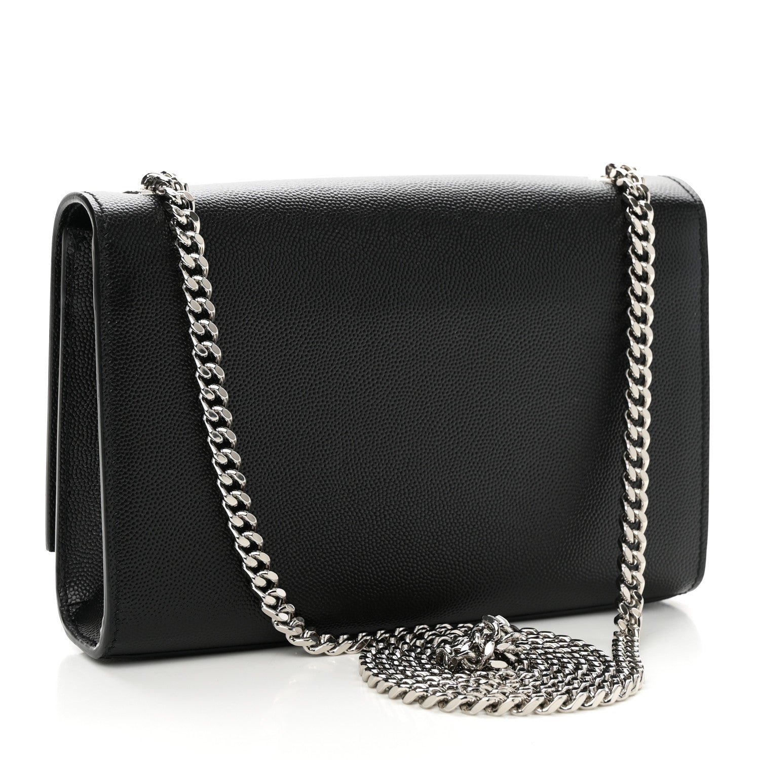 Saint Laurent Grain De Poudre Small Monogram Kate Satchel Black 3 of 10
