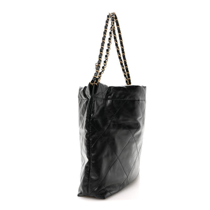 Chanel Shiny Calfskin Quilted Small Chanel 22 Black 4 of 11
