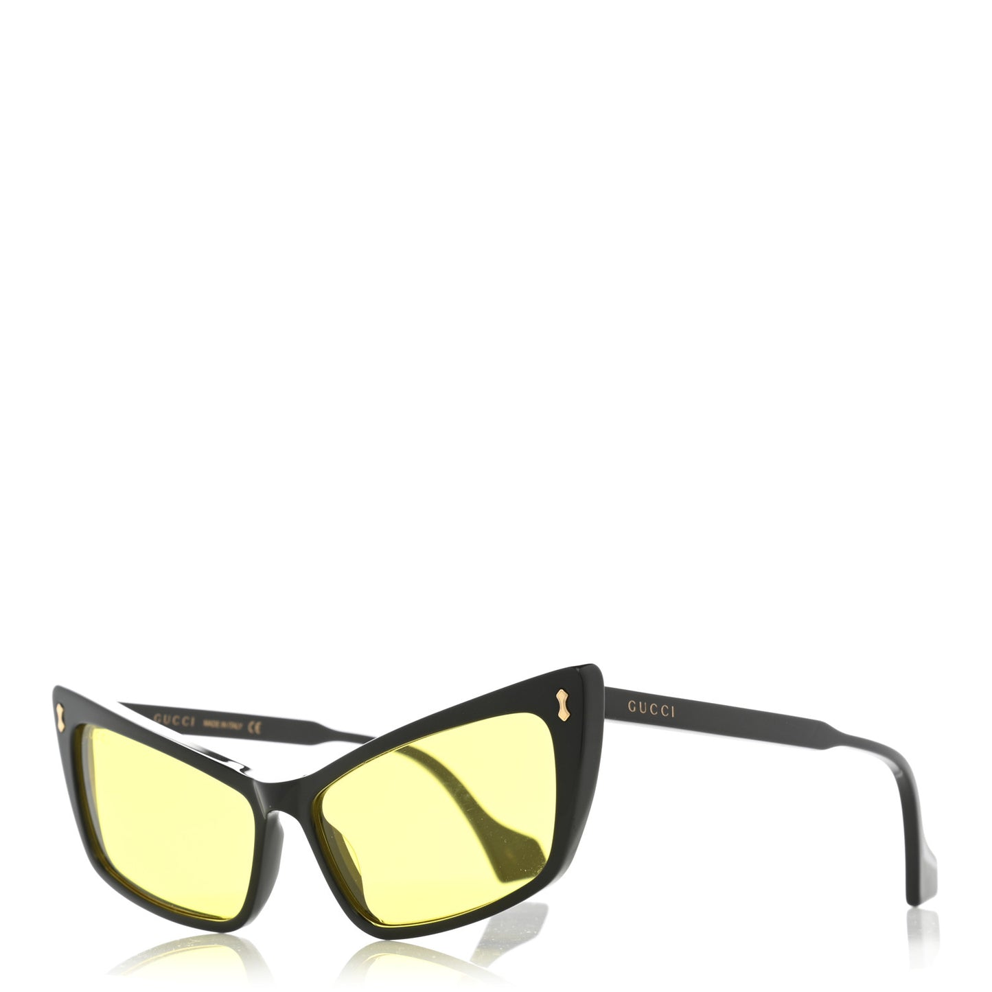 Acetate Cat Eye Sunglasses GG0626S Black Yellow