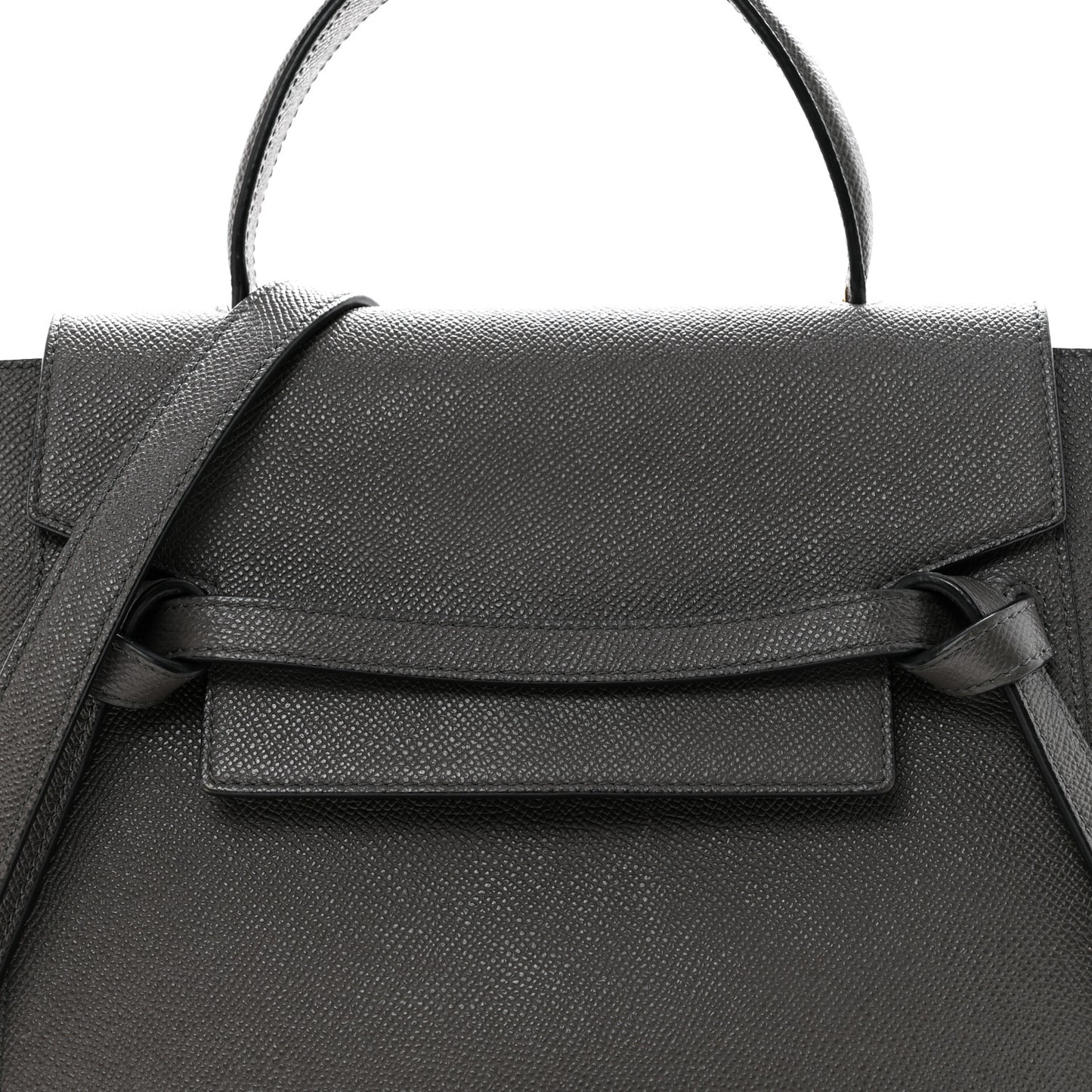 Grained Calfskin Nano Belt Bag Grey