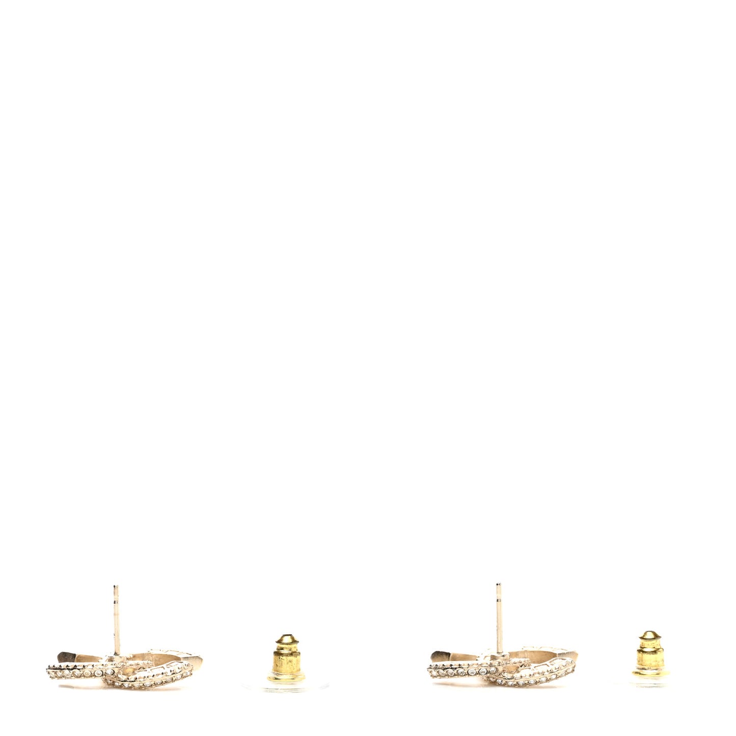 Crystal CC Earrings Gold