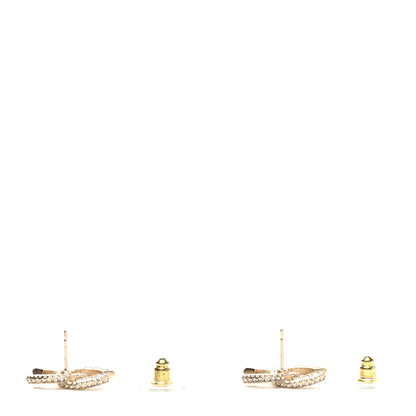 Chanel Crystal CC Earrings Gold 3 of 5