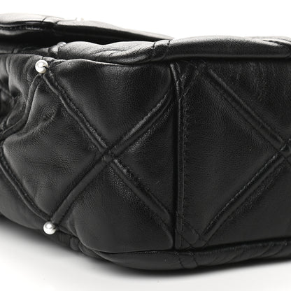 Chanel Lambskin Quilted Pearl Studded Flap Black 8 of 10