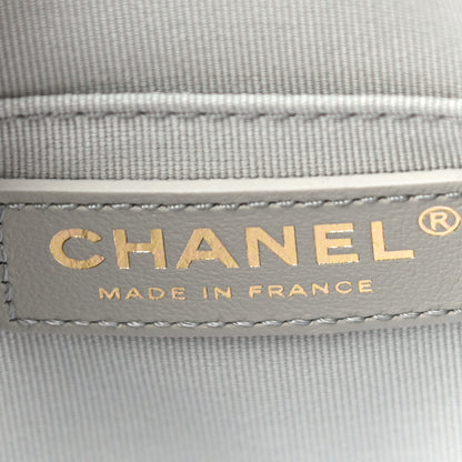 Chanel Calfskin Quilted Small Camera Case Grey 6 of 10