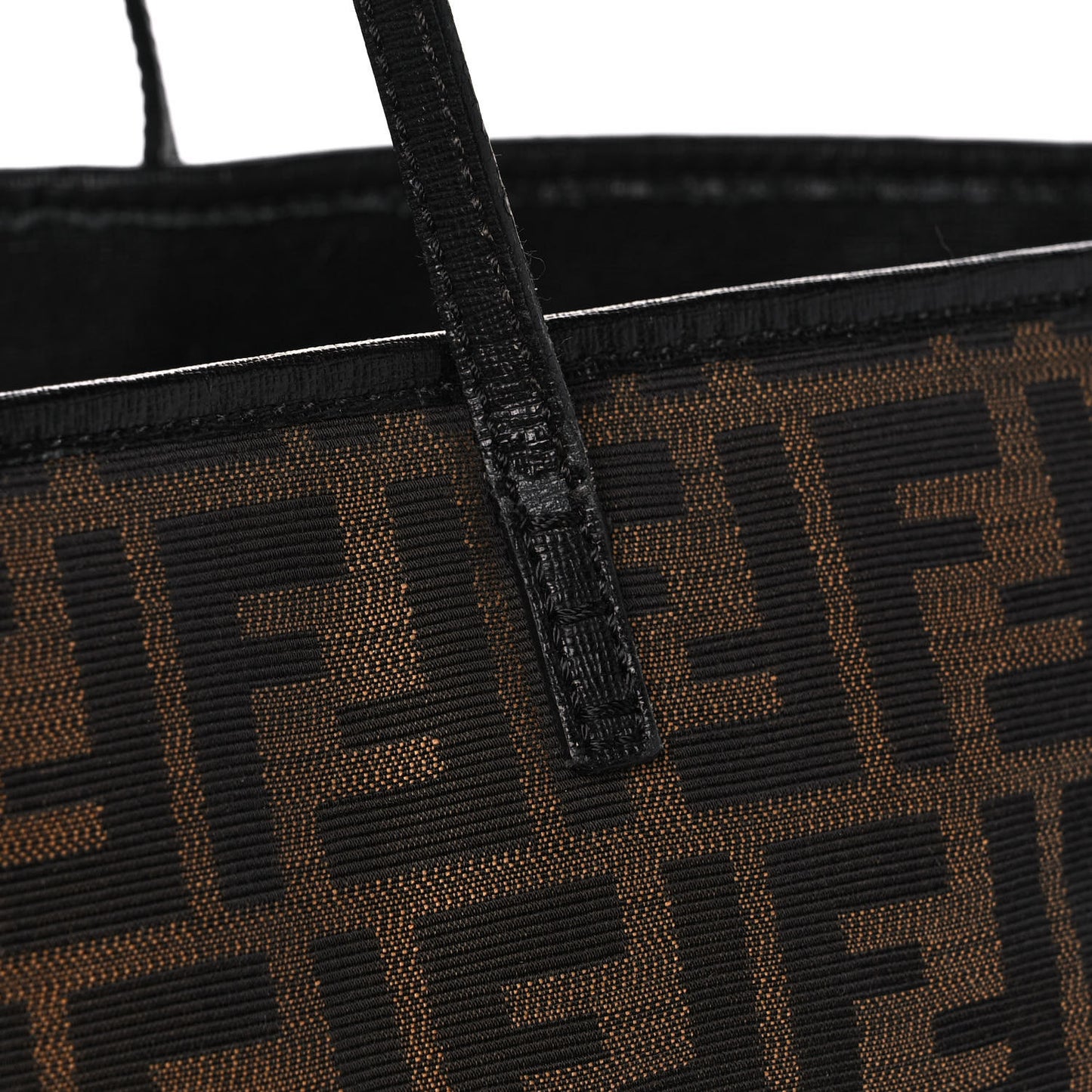 Zucca Vitello Elite Medium Roll Tote Tobacco Black