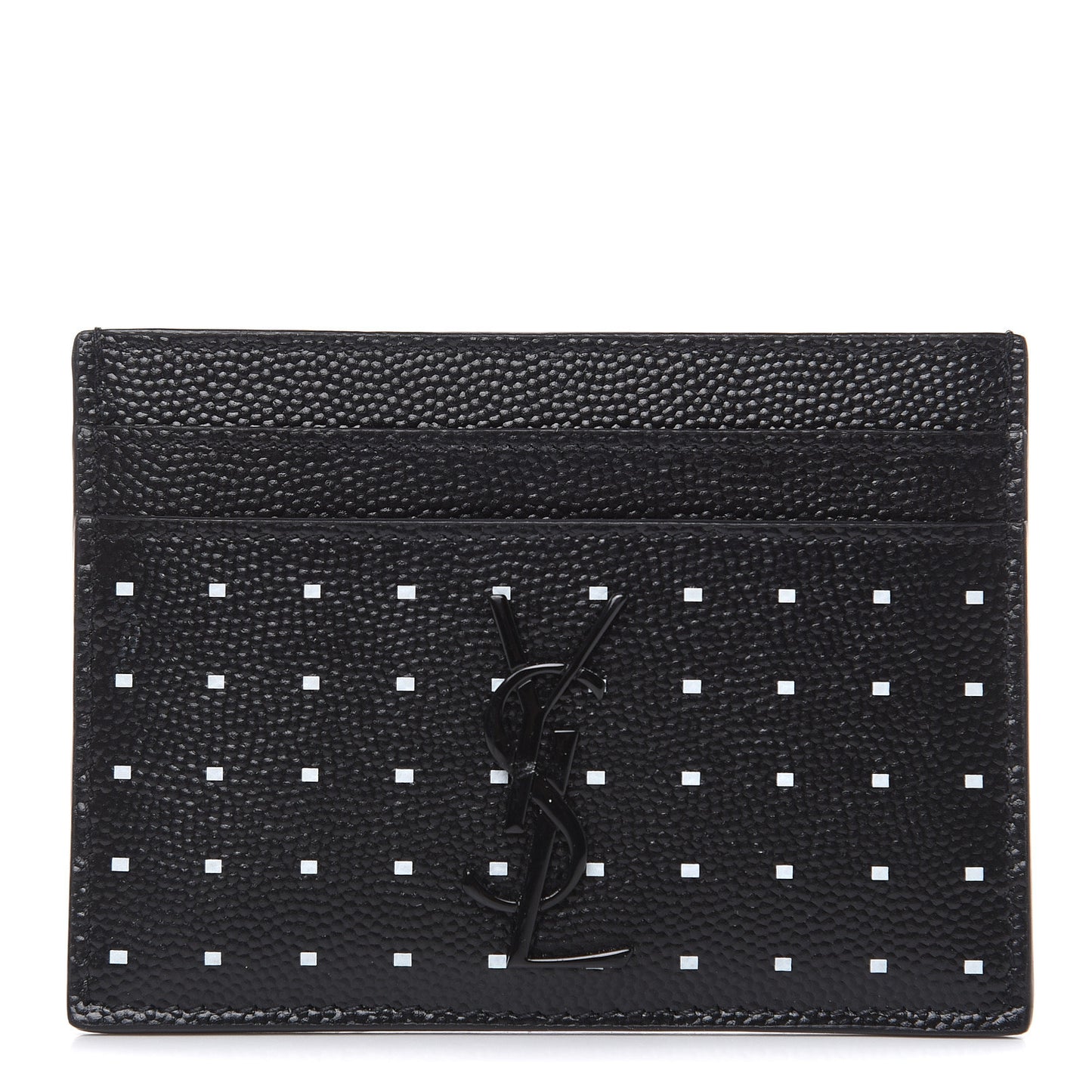 Grain De Poudre Geo Print Monogram Credit Card Case Black White