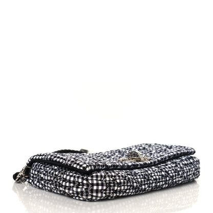 Miu Miu Nappa Matelasse Crystal Flap Clutch Black White 4 of 9