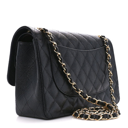 Chanel Caviar Quilted Jumbo Double Flap Black 3 of 11