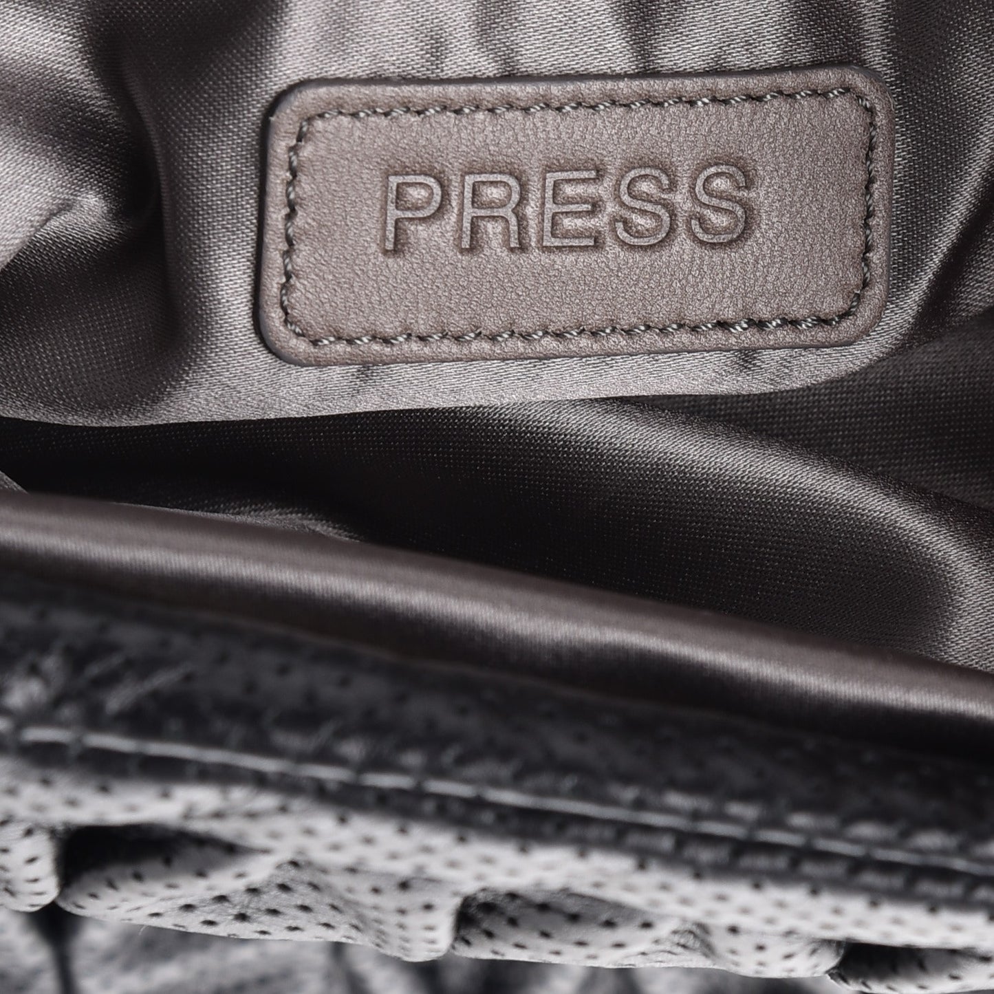 Lambskin Perforated Large Ultimate Soft Tote Black