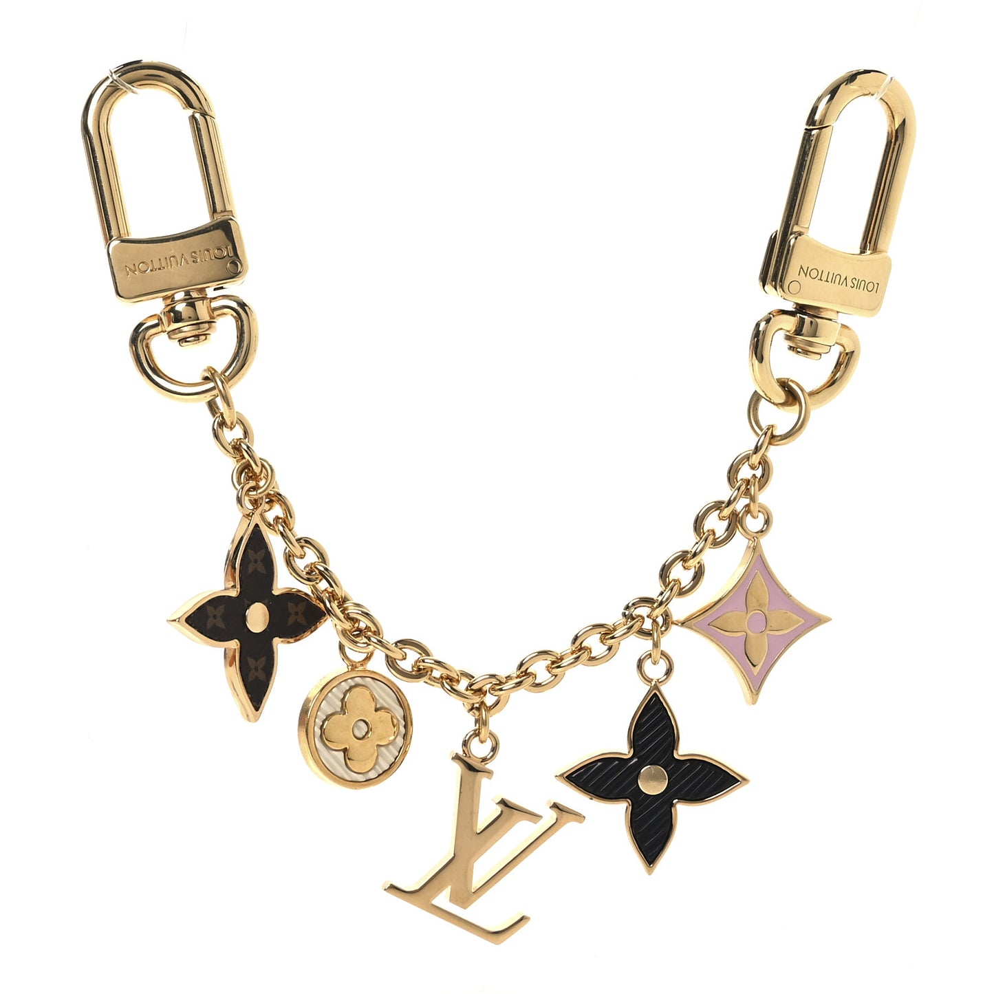 Monogram Spring Street Bag Charm Key Holder Gold