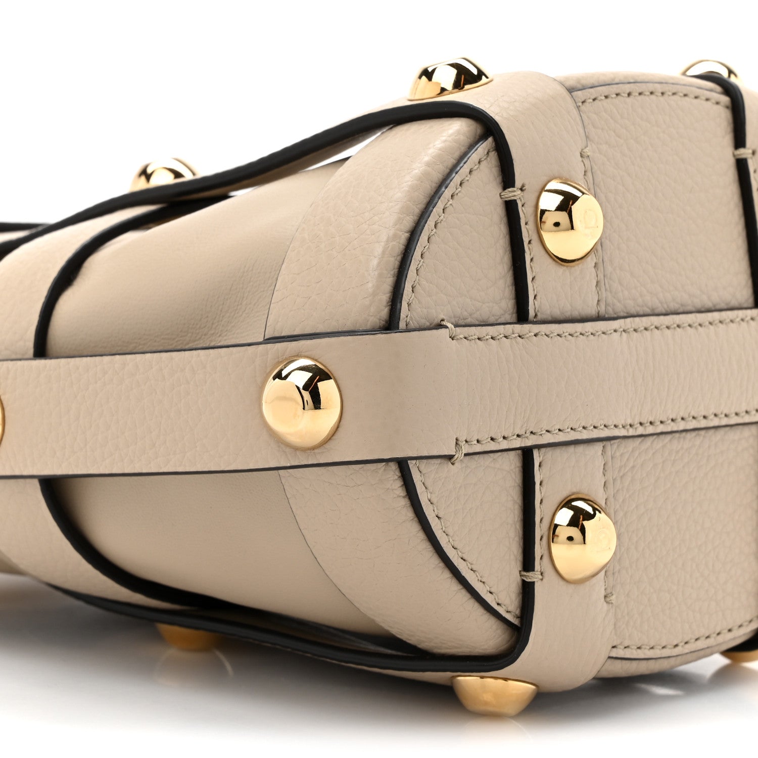 Salvatore Ferragamo Calfskin Cage Bag Beige 9 of 9