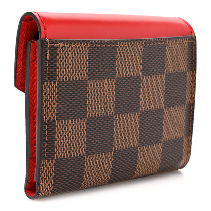 Louis Vuitton Damier Ebene Zoe Wallet Coquelicot 3 of 8