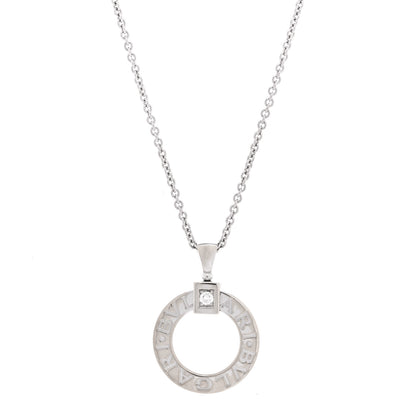 Bulgari 18K White Gold Diamond BVLGARI BVLGARI Pendant Necklace 1 of 5