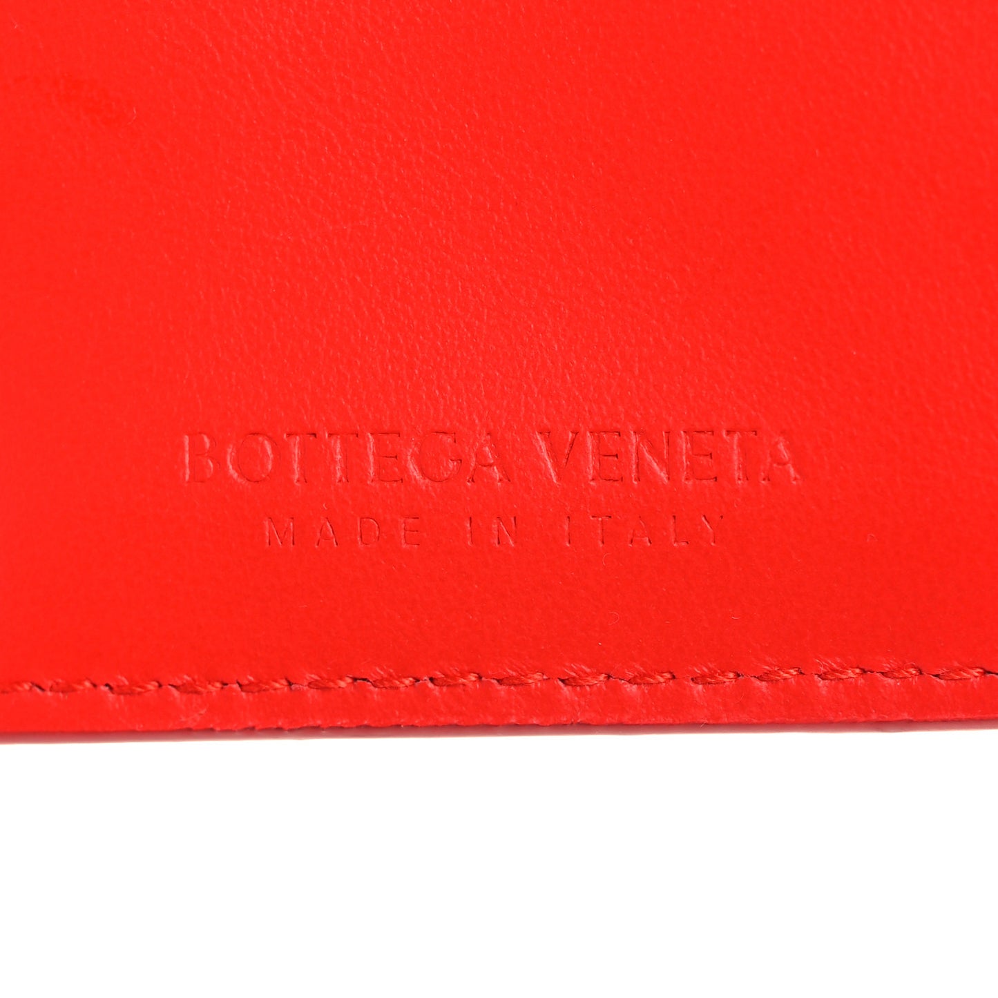 Nappa Intrecciato Trifold Wallet Red