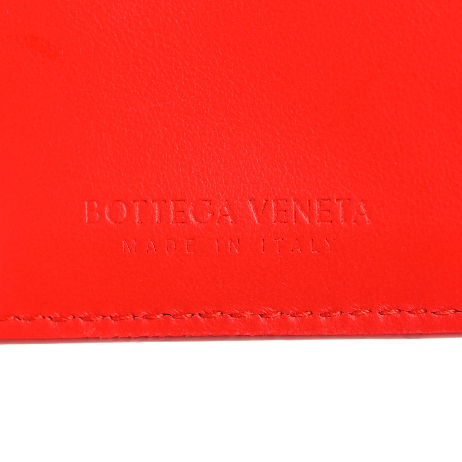 Bottega Veneta Nappa Intrecciato Trifold Wallet Red 6 of 6