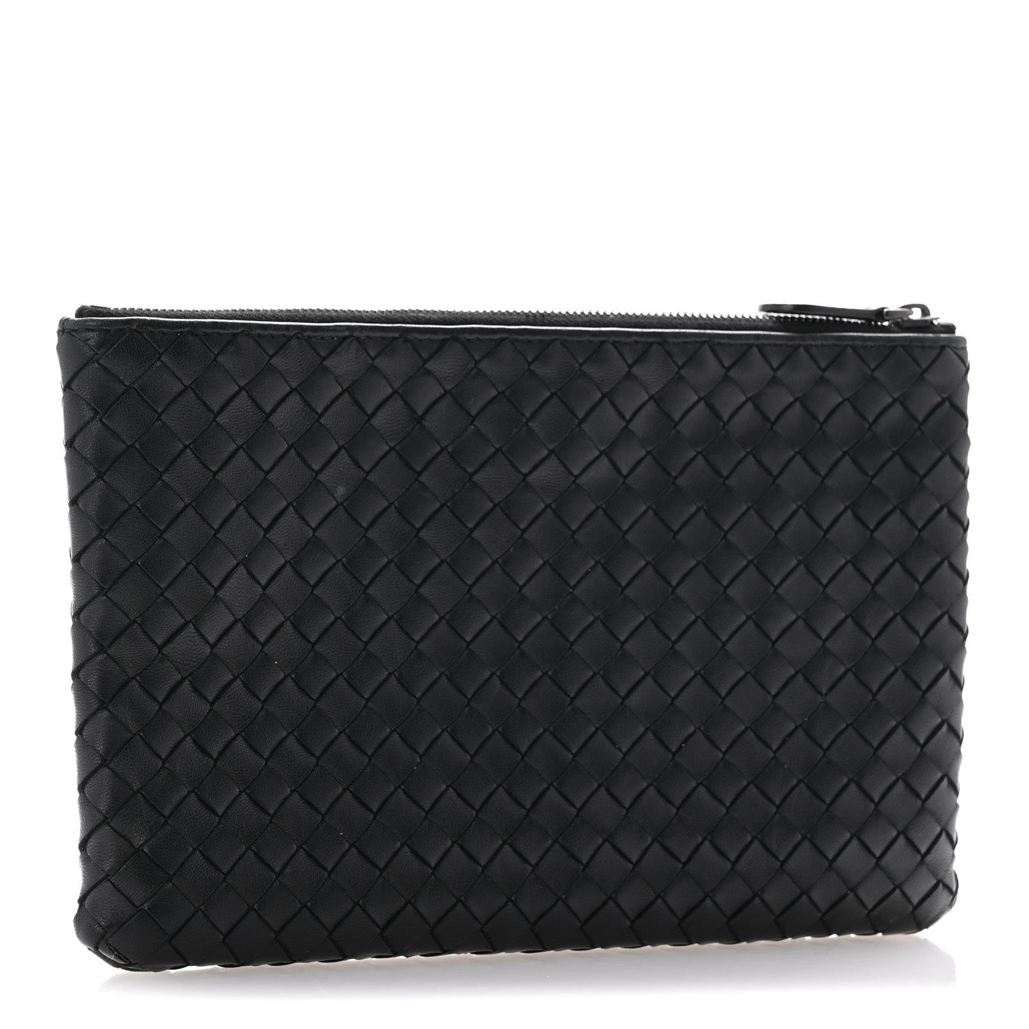 Bottega Veneta Nappa Intrecciato Flat Zip Pouch Black 3 of 12
