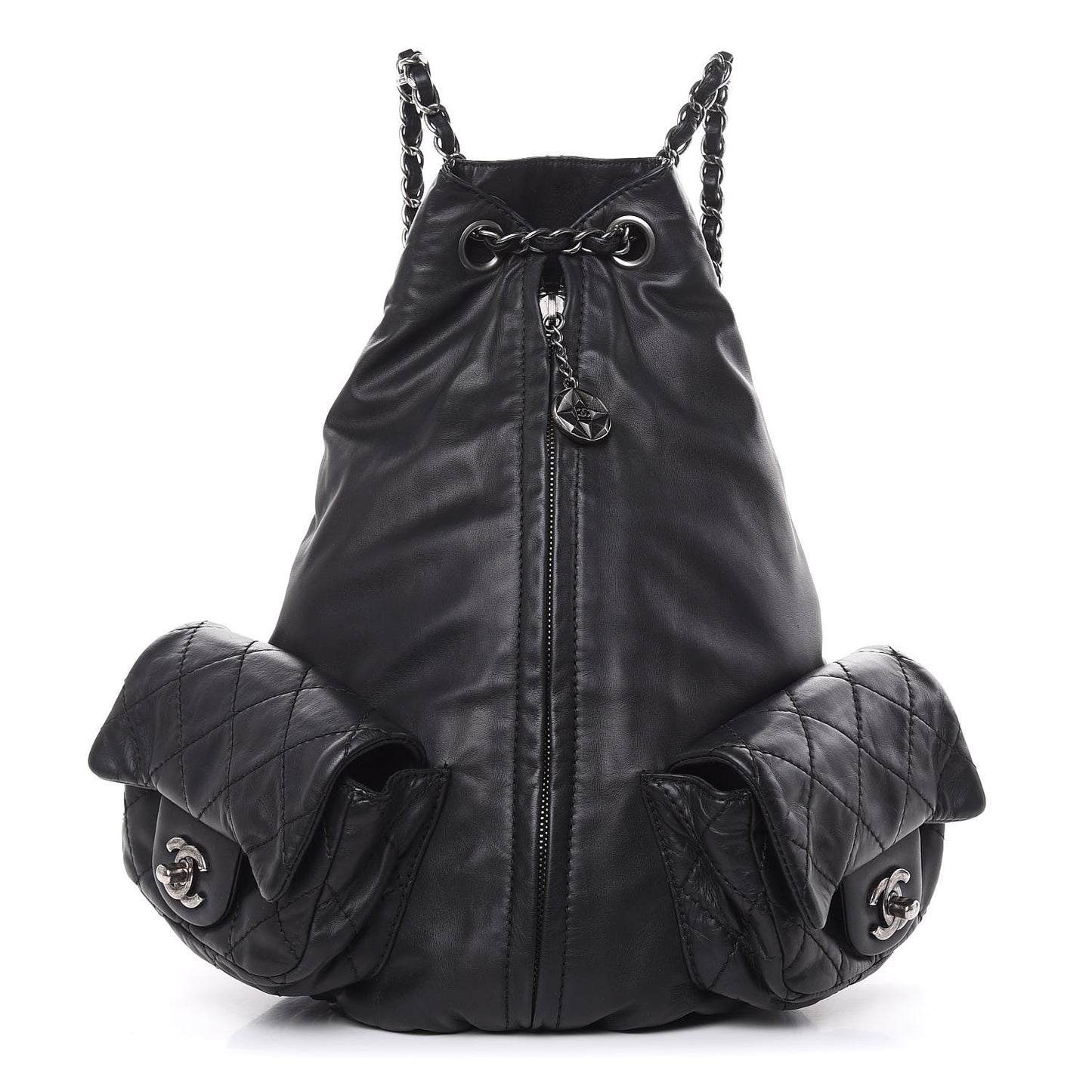 Calfskin Large Backpack Is Back Black