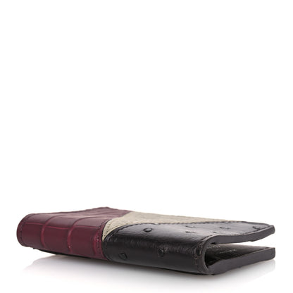 Louis Vuitton Ostrich Crocodile Pocket Organizer Red Black 4 of 8