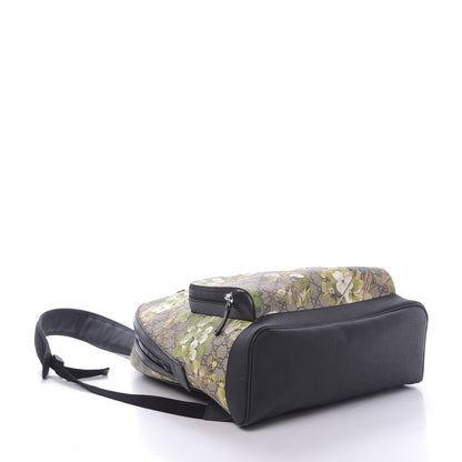 Gucci GG Supreme Monogram Blooms Medium Day Backpack Beige New Military Black 3 of 9
