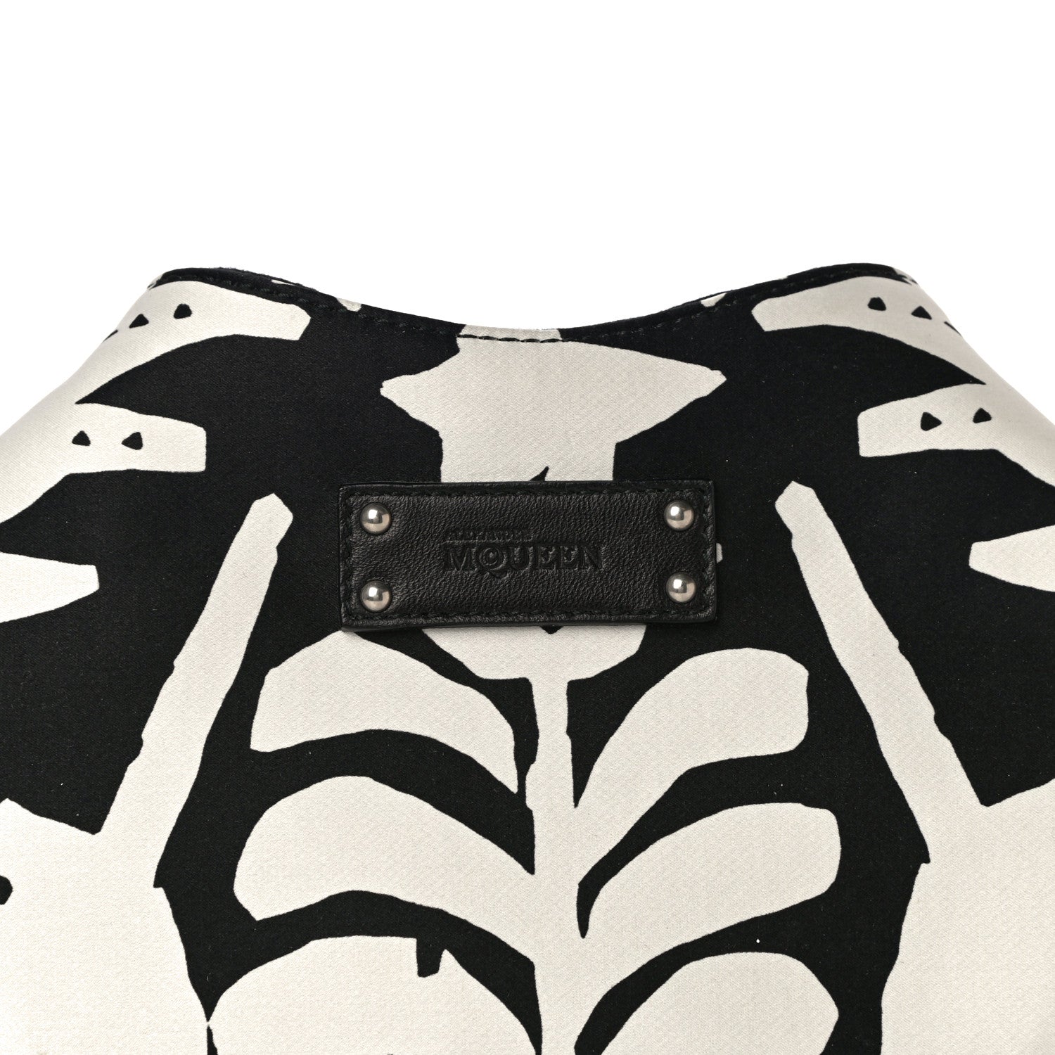Alexander McQueen Silk Unicorn Print De Manta Clutch Black White 8 of 13