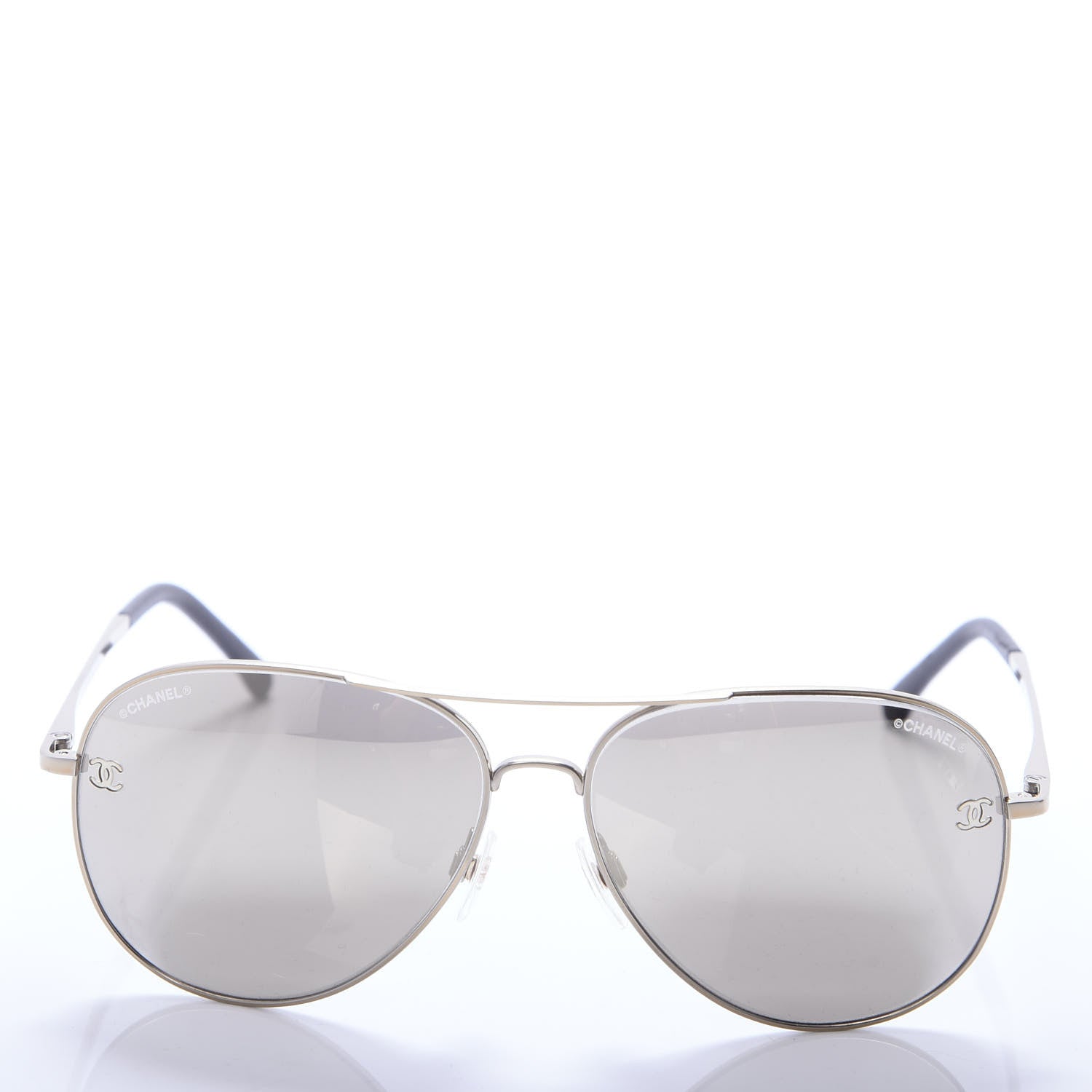 Chanel CC Aviator Sunglasses 4189-T-Q Pale Gold 3 of 8